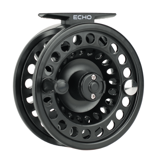 eco disk 68 fly reel Echo Base Reels hand and two Echo Ion Fly Reels