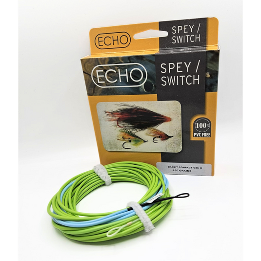 Echo Skagit Head with packaging on a white background