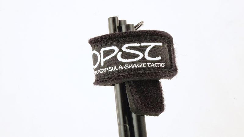 Load image into Gallery viewer, Black rod strap with &#39;OPST&#39; branding on a white background
