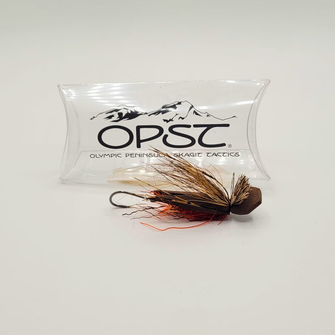 OPST Wake n Skate Fly - Brown Surface Fly for Steelhead, Salmon and trout